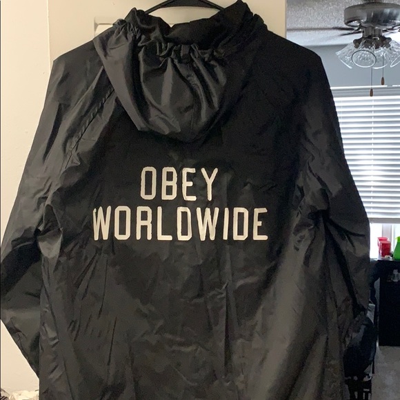 OBEY windbreaker jacket! Size LG - Picture 3 of 5